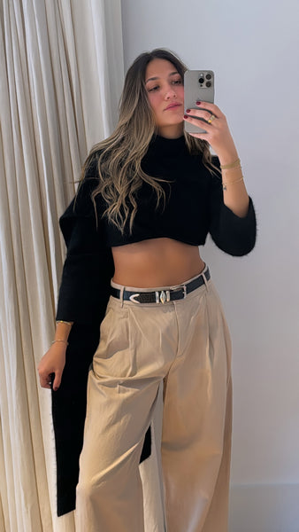 Vintage Yohji Yamamoto Cropped Scarf Sweater