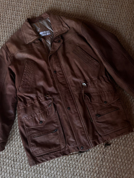 Vintage Yves Saint Laurent Brown Leather Jacket