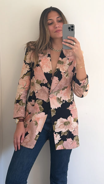 Vintage Christian Dior Floral Print Blazer