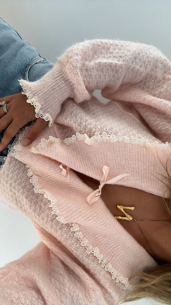 Vintage Christian Dior Pink Knit Cardigan