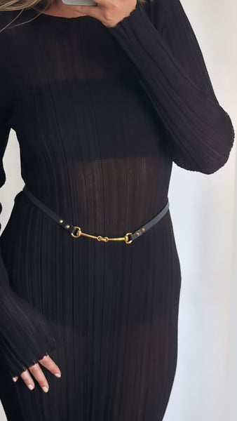 Vintage Gucci by Tom Ford Horsebit Slim Belt