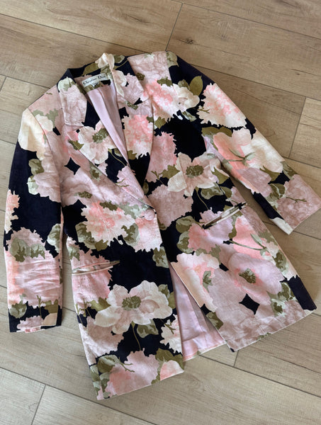 Vintage Christian Dior Floral Print Blazer