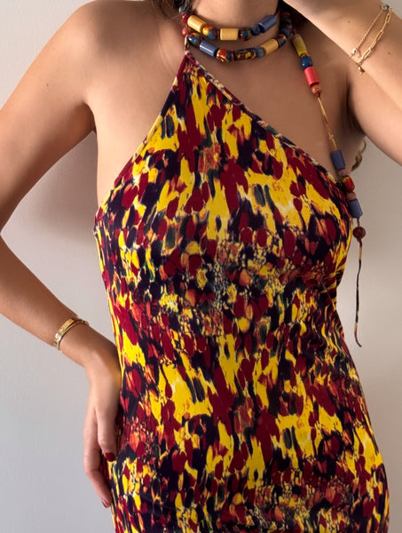 Vintage S/S 1997 Jean Paul Gaultier Beaded Neck Dress