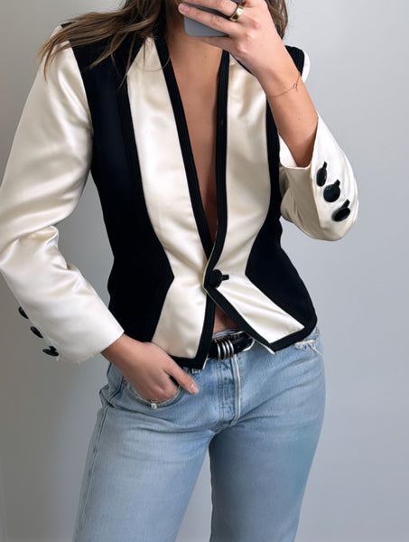Vintage Yves Saint Laurent Rive Gauche Tuxedo Jacket