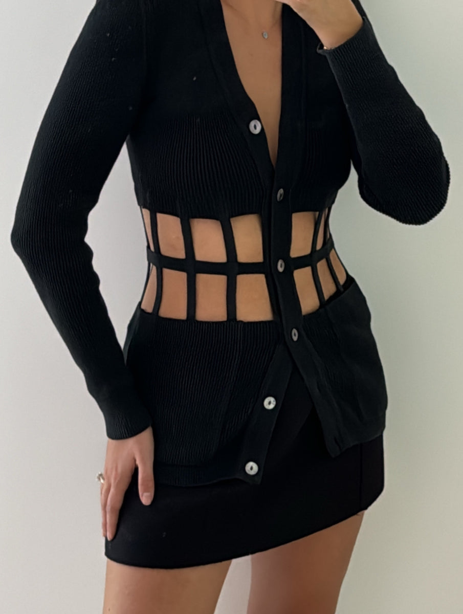 希少Jean Paul Gaultier Classique 長袖カーディガン Vintage Jean Paul Gaultier 1989 Cage Cardigan – NÜNÜ VINTAGE