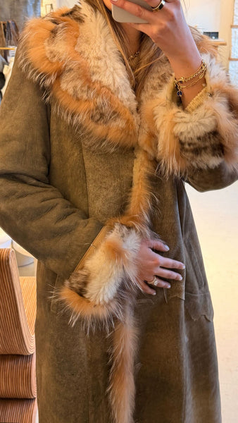 Vintage Shearling Maxi Coat