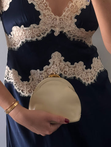 Vintage Gucci Ivory Leather Clutch