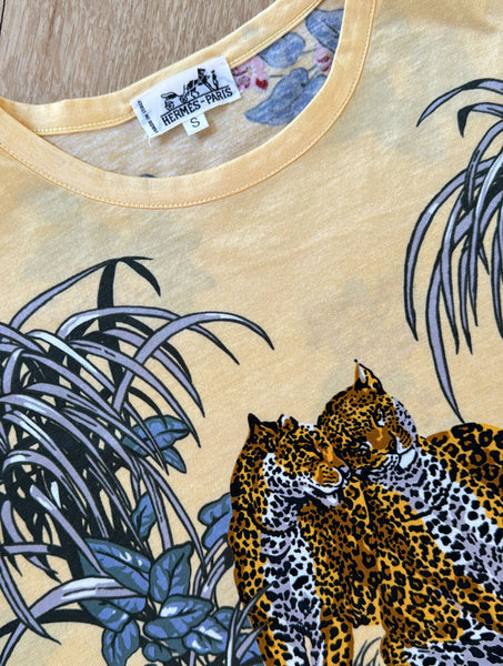 Vintage 90s Hermès Leopard T-Shirt