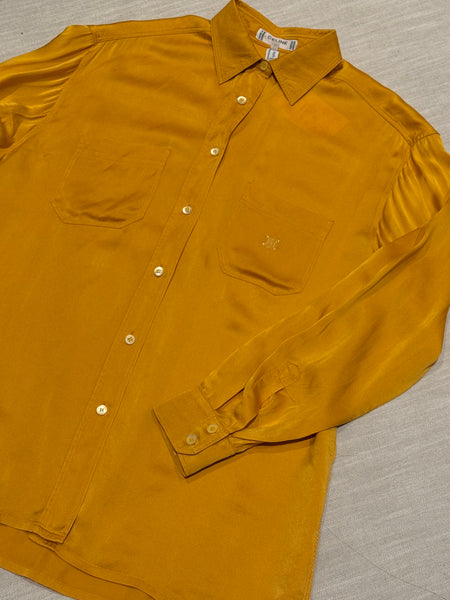 1970s Céline Silk Button Down Shirt