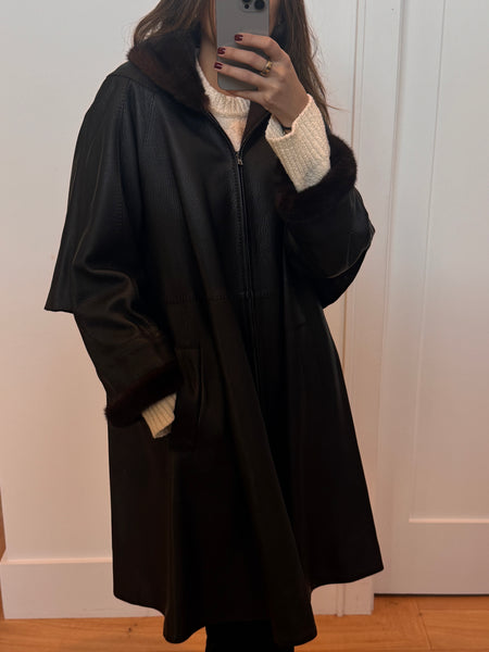 Vintage Hermès by Jean Paul Gaultier Leather Coat