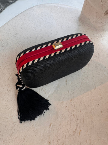 Vintage Bottega Veneta Raffia Clutch