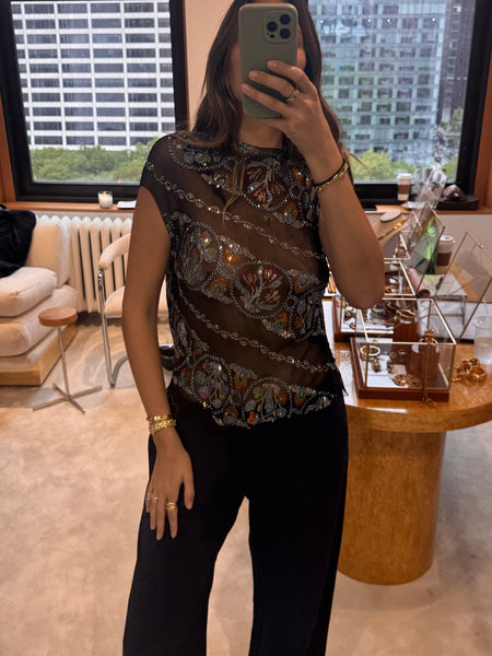 Vintage Fendi S/S 2000 Runway Crystal Top