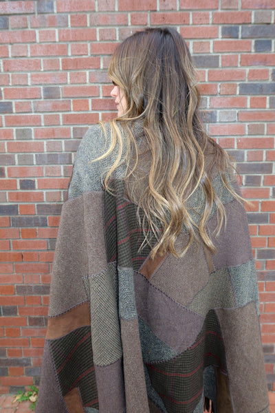 Ralph Lauren Runway 2016 Patchwork Fringe Poncho