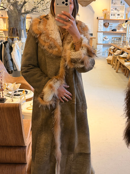 Vintage Shearling Maxi Coat