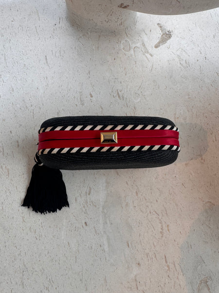 Vintage Bottega Veneta Raffia Clutch