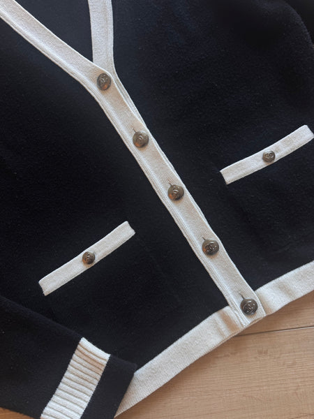 Chanel Black Cashmere Cardigan
