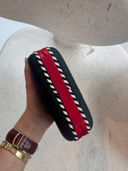 Vintage Bottega Veneta Raffia Clutch