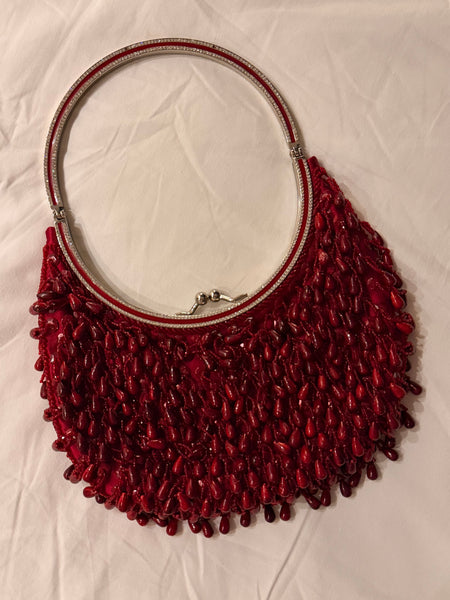 Vintage 2000s Valentino Red Beaded Bag