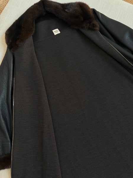 Vintage Hermès by Jean Paul Gaultier Leather Coat
