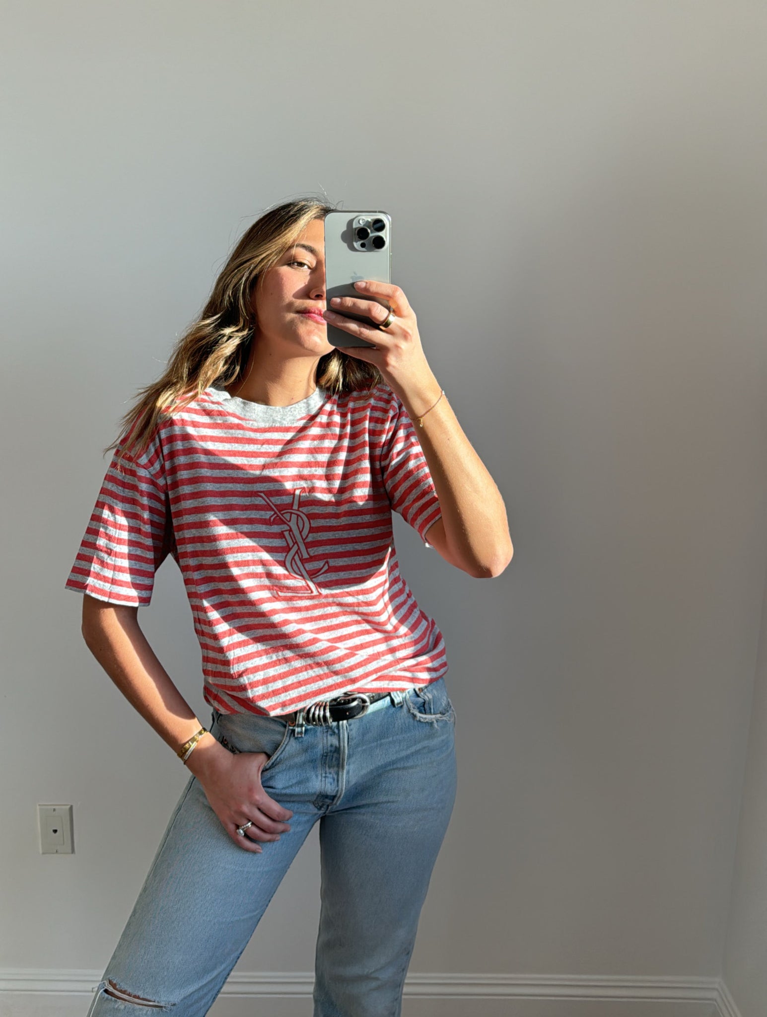 Vintage YSL Striped T-Shirt