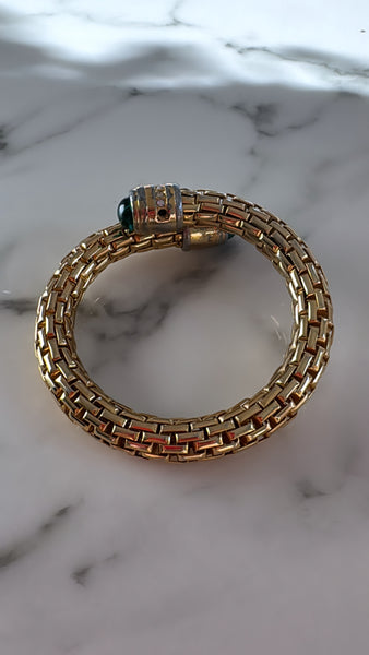 Vintage Gold Wrap Omega Bracelet