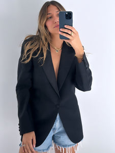 Vintage Valentino Black Tuxedo Jacket/ Blazer