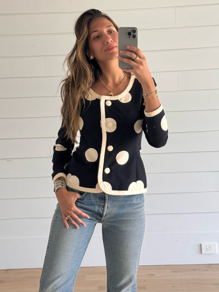 Vintage Oscar de La Renta Polka Dot Jacket