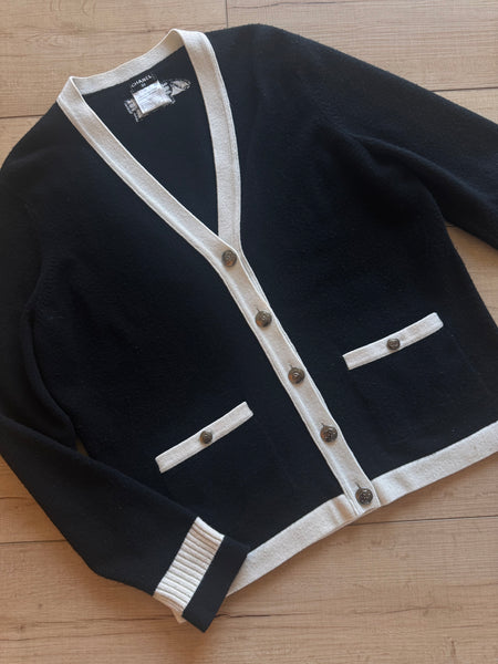Chanel Black Cashmere Cardigan