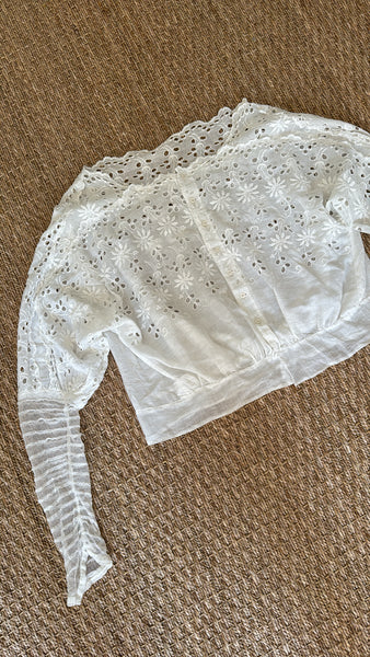 Vintage 1920s Antique Delicate Lace Top