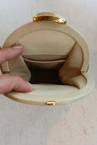 Vintage Gucci Ivory Leather Clutch
