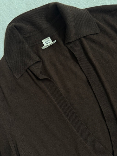 1990s Hermès Deep V-Neck Cashmere Sweater