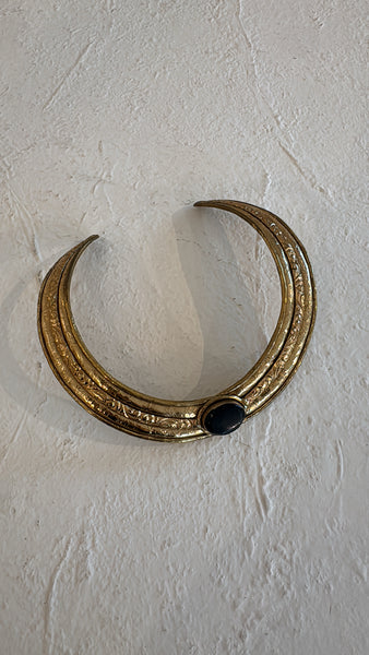 Vintage Hand Sculpted Brass Choker