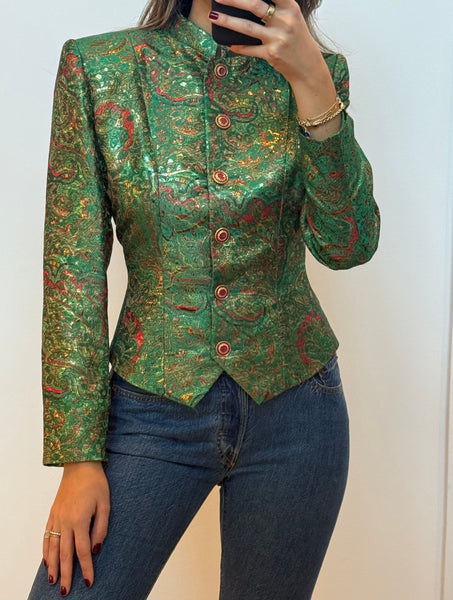 Vintage Yves Saint Laurent 1992 Runway Brocade Jacket