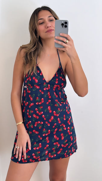 Vintage Dolce & Gabbana Cherry Print Beach Dress