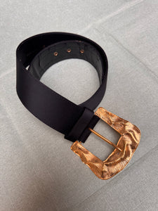 Vintage YSL Black Satin Belt