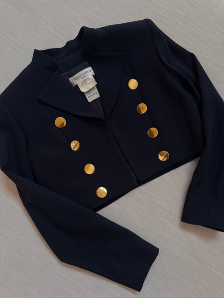 Vintage Yves Saint Laurent Navy Blue Jacket