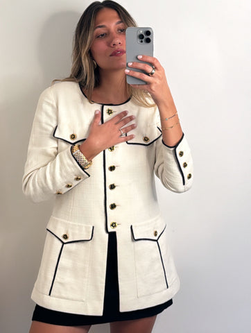 Vintage 1993-1994 Chanel Ivory Jacket