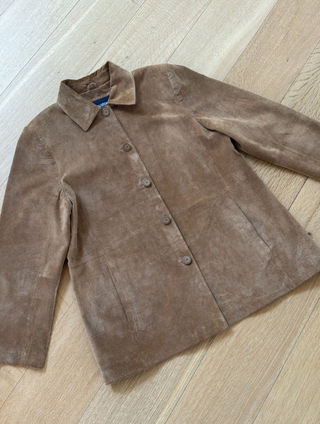 Vintage Tan Suede Leather Jacket