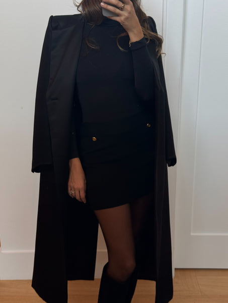 90s Chanel Black Mini Skirt