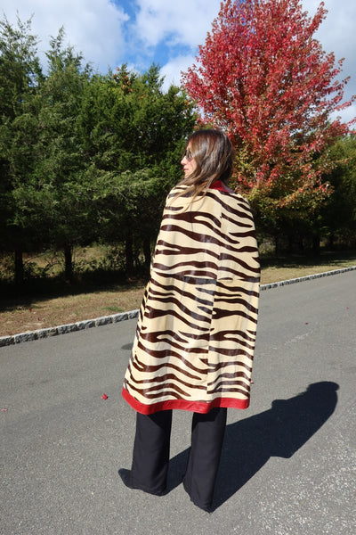 Gucci Pony Hair Zebra Print Cape