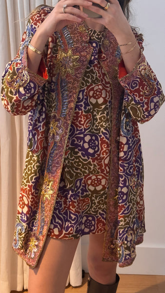 Vintage Embellished Dress & Jacket Set