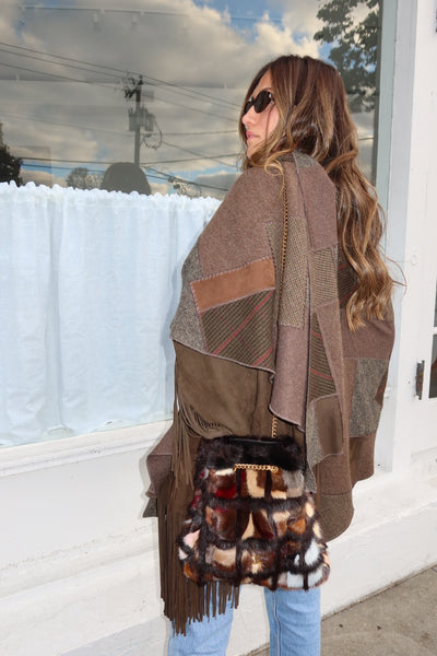 Ralph Lauren Runway 2016 Patchwork Fringe Poncho