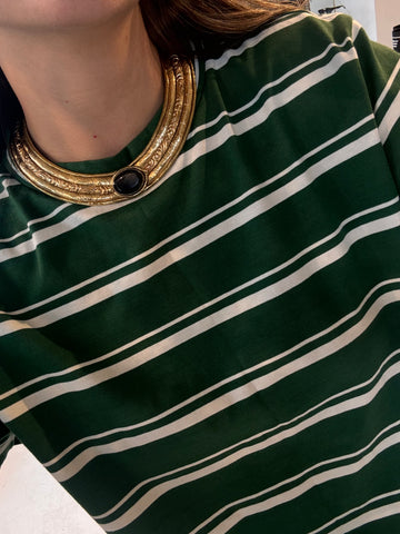Vintage Hand Sculpted Brass Choker