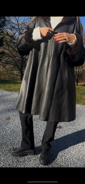 Vintage Hermès by Jean Paul Gaultier Leather Coat