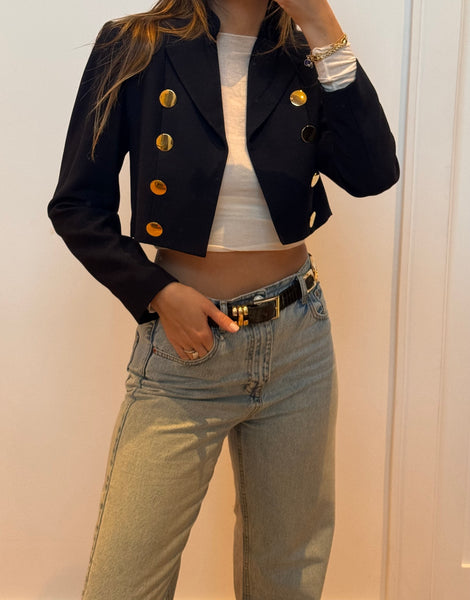 Vintage Yves Saint Laurent Navy Blue Jacket