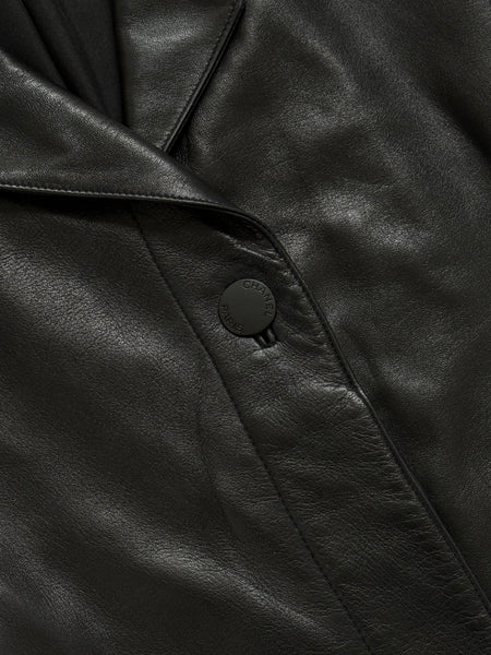 Chanel Fall 1998 Black Maxi Leather Coat
