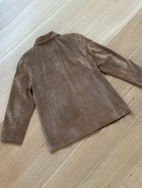 Vintage Tan Suede Leather Jacket