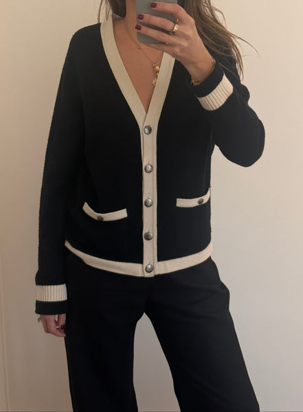 Chanel Black Cashmere Cardigan