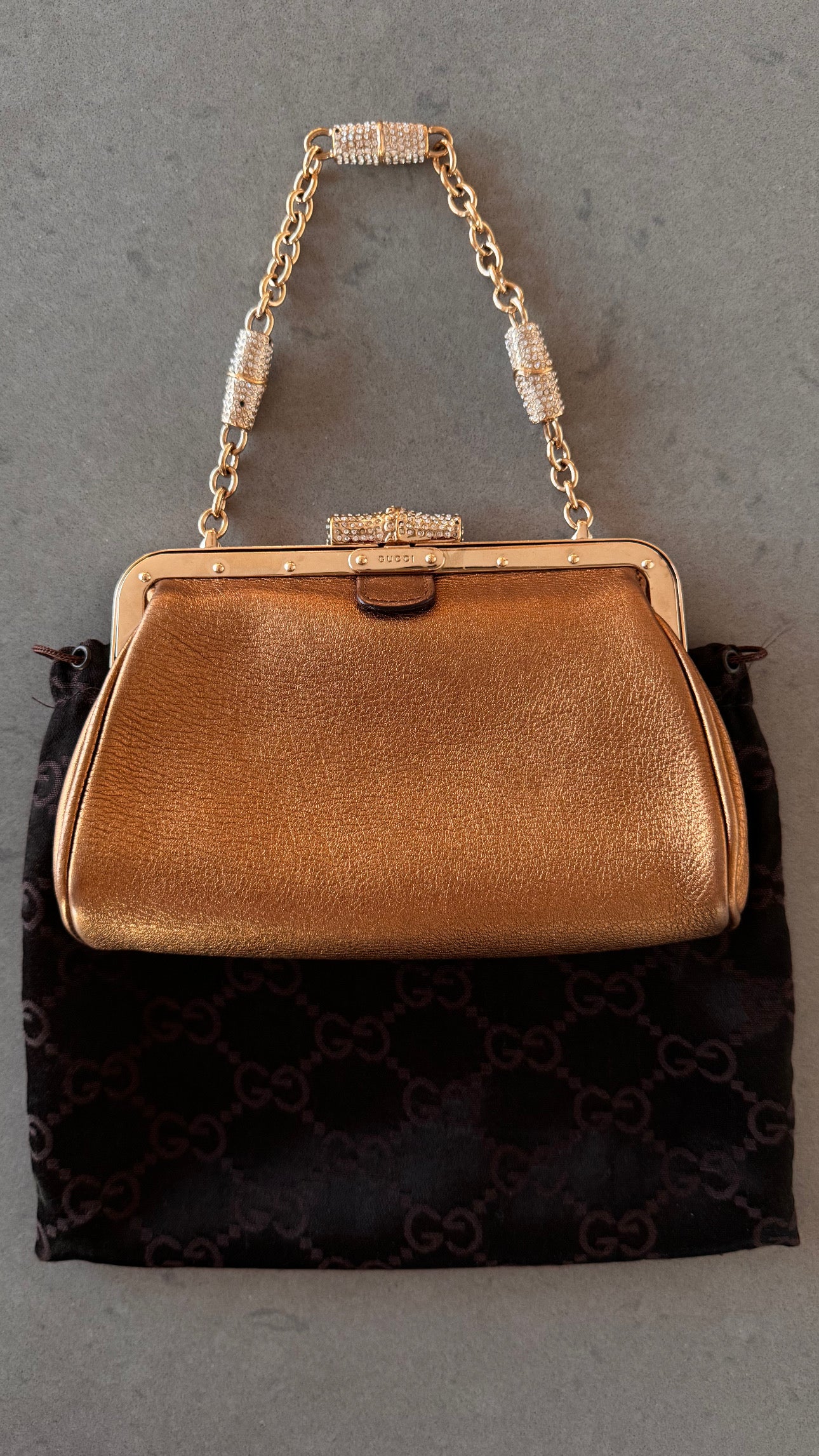 Vintage Gucci by Tom Ford Bronze Mini Evening Bag – NÜNÜ VINTAGE