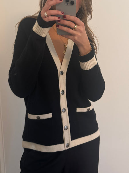 Chanel Black Cashmere Cardigan